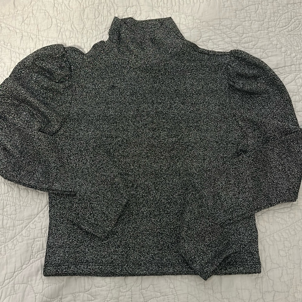 H&M Black Sparkly Holiday shirt, Size M, NWT